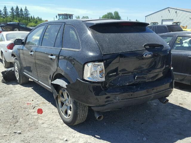 2FMDK3JC4BBB56027 - 2011 FORD EDGE SEL BLACK photo 3