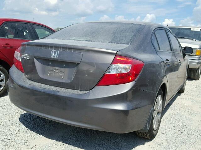 2HGFB2F54CH552301 - 2012 HONDA CIVIC LX BROWN photo 4