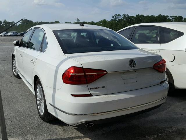 1VWBS7A31GC035561 - 2016 VOLKSWAGEN PASSAT SE WHITE photo 3