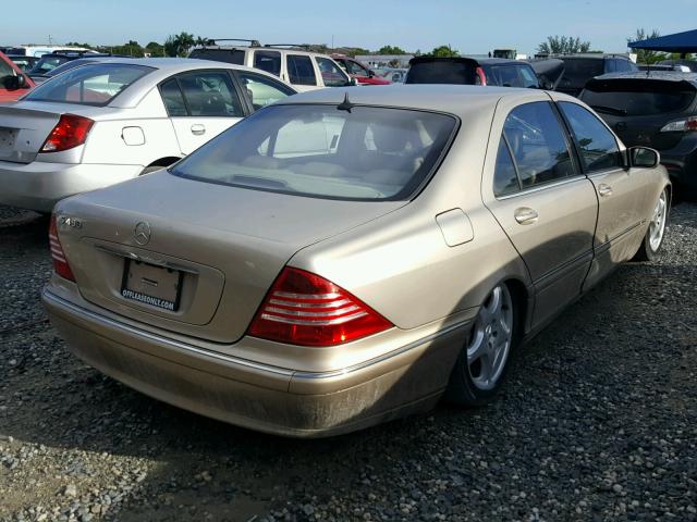 WDBNG70JX1A160741 - 2001 MERCEDES-BENZ S 430 GOLD photo 4