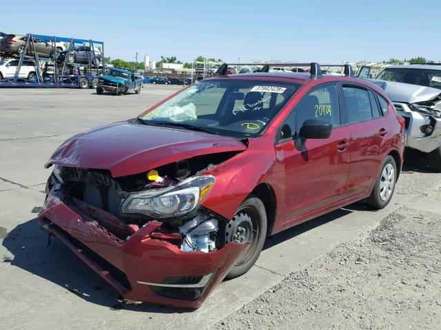 JF1GPAA68FH259550 - 2015 SUBARU IMPREZA BA RED photo 2