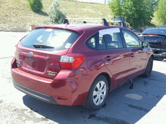 JF1GPAA68FH259550 - 2015 SUBARU IMPREZA BA RED photo 4