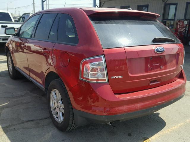 2FMDK38CX8BA40040 - 2008 FORD EDGE SEL BURGUNDY photo 3