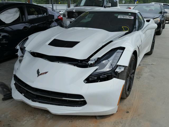 1G1YH2D71H5106186 - 2017 CHEVROLET CORVETTE S WHITE photo 2