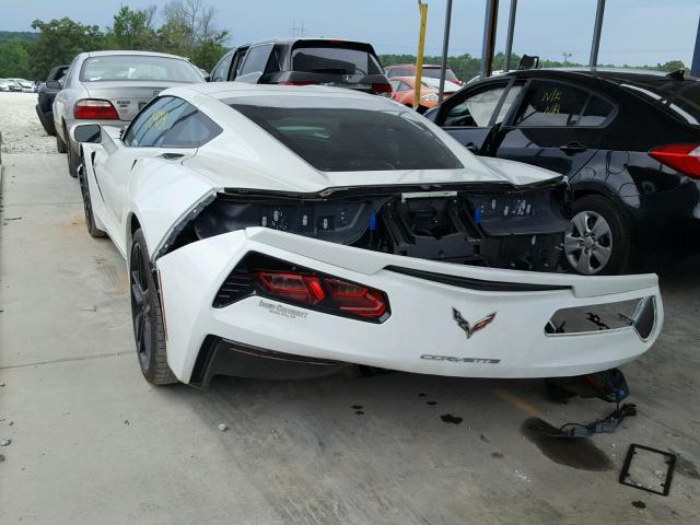 1G1YH2D71H5106186 - 2017 CHEVROLET CORVETTE S WHITE photo 3