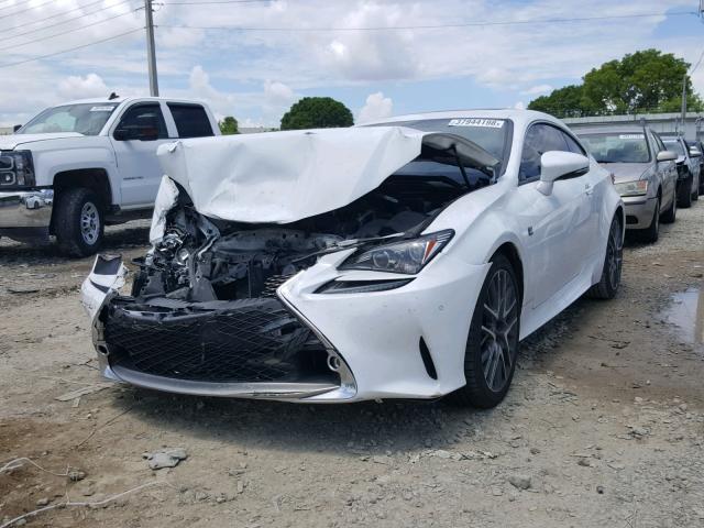 JTHHA5BC0G5001648 - 2016 LEXUS RC 200T WHITE photo 2