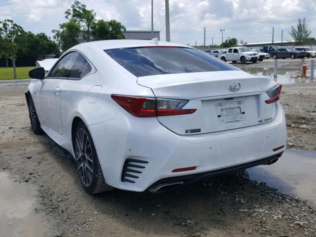 JTHHA5BC0G5001648 - 2016 LEXUS RC 200T WHITE photo 3