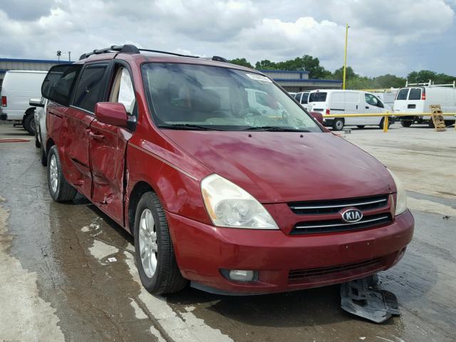 KNDMB233876173396 - 2007 KIA SEDONA EX RED photo 1