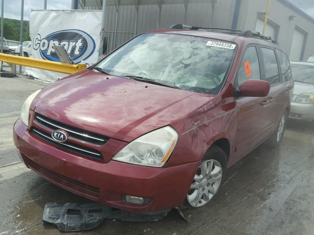 KNDMB233876173396 - 2007 KIA SEDONA EX RED photo 2