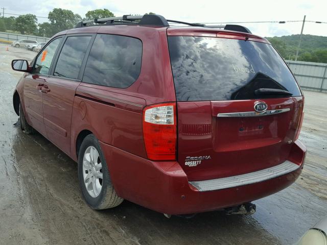 KNDMB233876173396 - 2007 KIA SEDONA EX RED photo 3