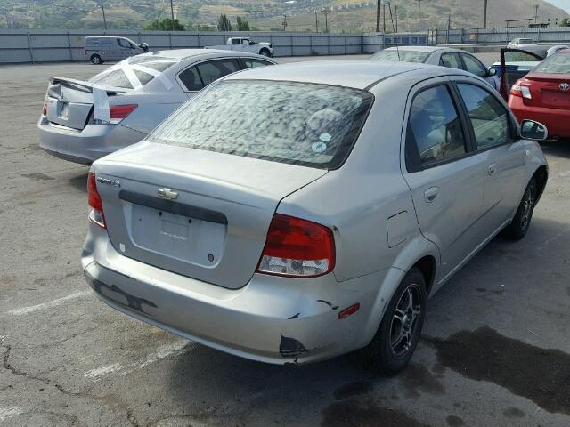 KL1TD52655B468020 - 2005 CHEVROLET AVEO BASE Күміс фото 4