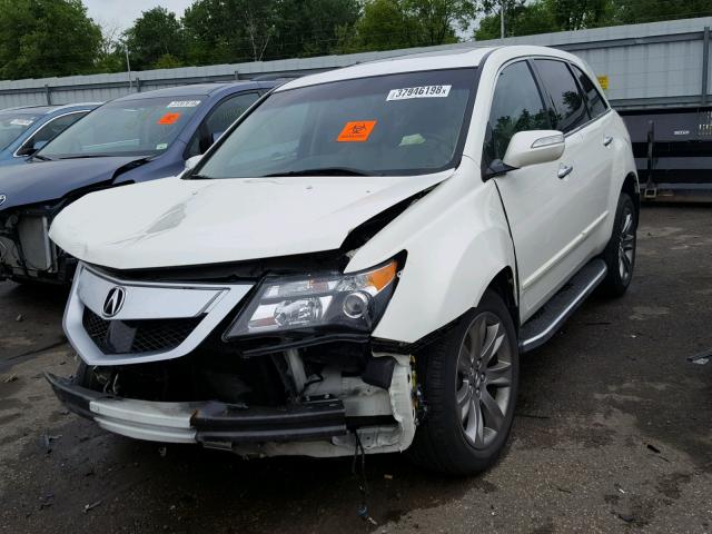 2HNYD2H71AH510935 - 2010 ACURA MDX ADVANC WHITE photo 2