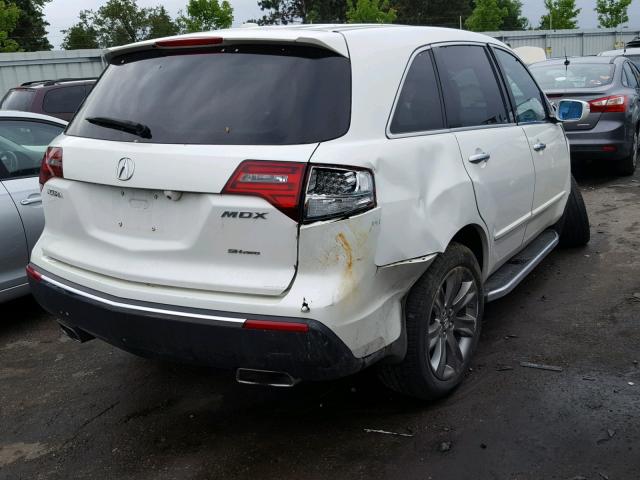 2HNYD2H71AH510935 - 2010 ACURA MDX ADVANC WHITE photo 4