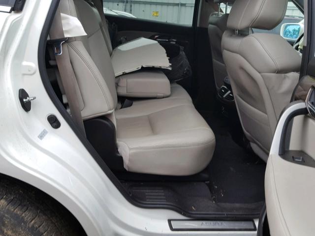 2HNYD2H71AH510935 - 2010 ACURA MDX ADVANC WHITE photo 6