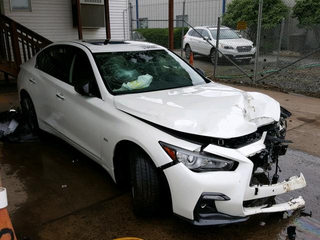 JN1EV7AR2JM433930 - 2018 INFINITI Q50 LUXE WHITE photo 1