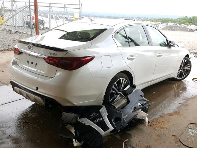 JN1EV7AR2JM433930 - 2018 INFINITI Q50 LUXE WHITE photo 4