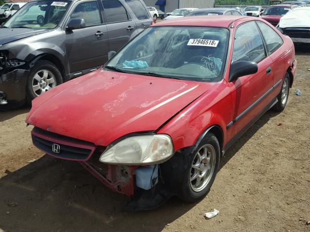 1HGEJ7123XL048890 - 1999 HONDA CIVIC HX RED photo 2