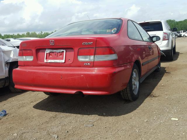 1HGEJ7123XL048890 - 1999 HONDA CIVIC HX RED photo 4