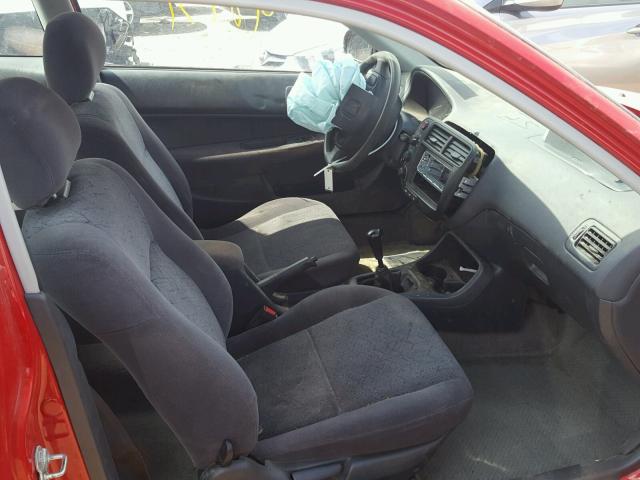 1HGEJ7123XL048890 - 1999 HONDA CIVIC HX RED photo 5