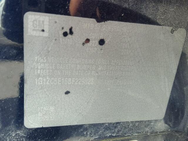 1G1ZC5E16BF229823 - 2011 CHEVROLET MALIBU 1LT ლურჯი ფოტო 10