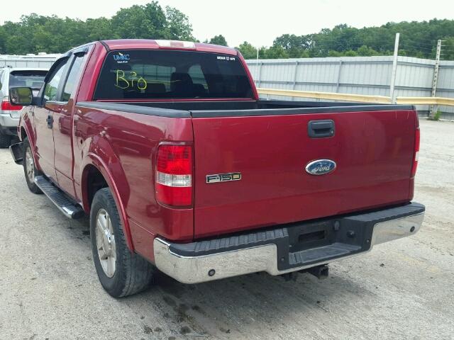 1FTRX12V67KC44056 - 2007 FORD F150 RED photo 3