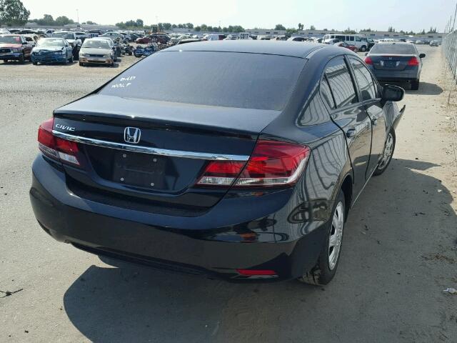 2HGFB2F54EH526736 - 2014 HONDA CIVIC LX BLACK photo 4