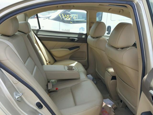 1HGFA16908L081144 - 2008 HONDA CIVIC EXL BEIGE photo 6