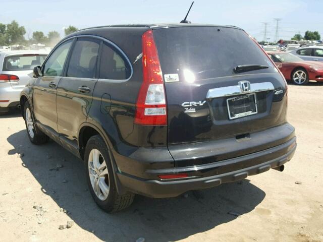 5J6RE4H79BL024794 - 2011 HONDA CR-V EXL BLACK photo 3