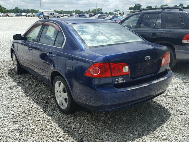 KNAGE123385226770 - 2008 KIA OPTIMA BLUE photo 3