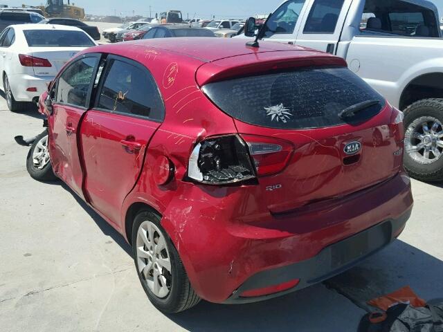 KNADN5A33C6012263 - 2012 KIA RIO EX RED photo 3