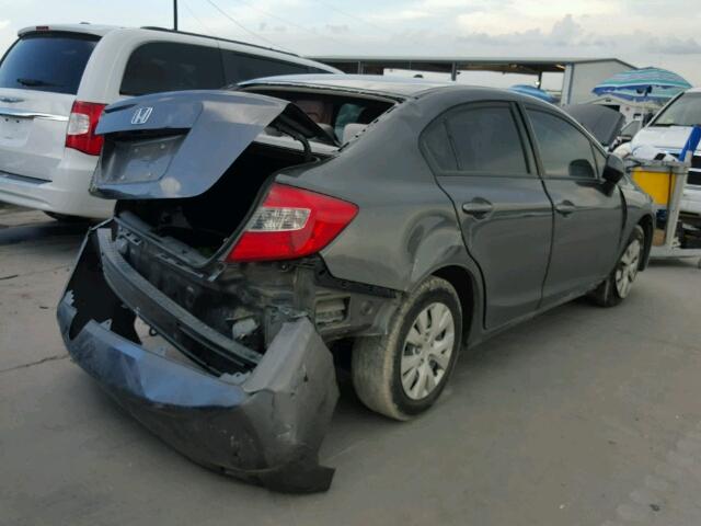 2HGFB2F52CH597446 - 2012 HONDA CIVIC LX GRAY photo 4