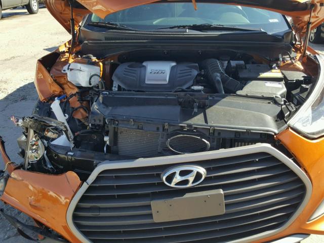 KMHTC6AE0GU281314 - 2016 HYUNDAI VELOSTER T ORANGE photo 7