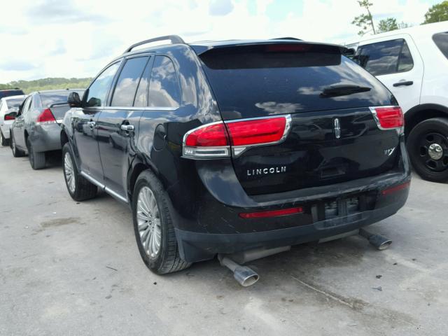 2LMDJ6JK3BBJ18854 - 2011 LINCOLN MKX BLACK photo 3