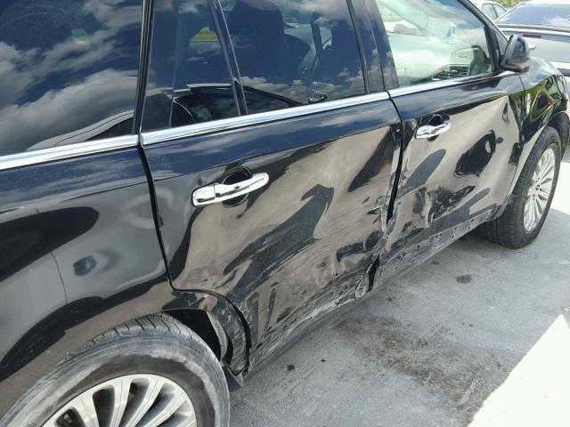 2LMDJ6JK3BBJ18854 - 2011 LINCOLN MKX BLACK photo 9