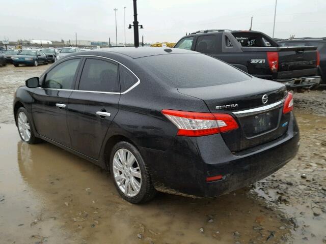 3N1AB7AP2EL696604 - 2014 NISSAN SENTRA S BLACK photo 3