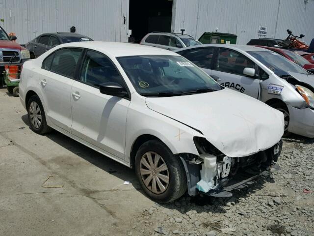 3VW2K7AJ7CM356415 - 2012 VOLKSWAGEN JETTA BASE WHITE photo 1