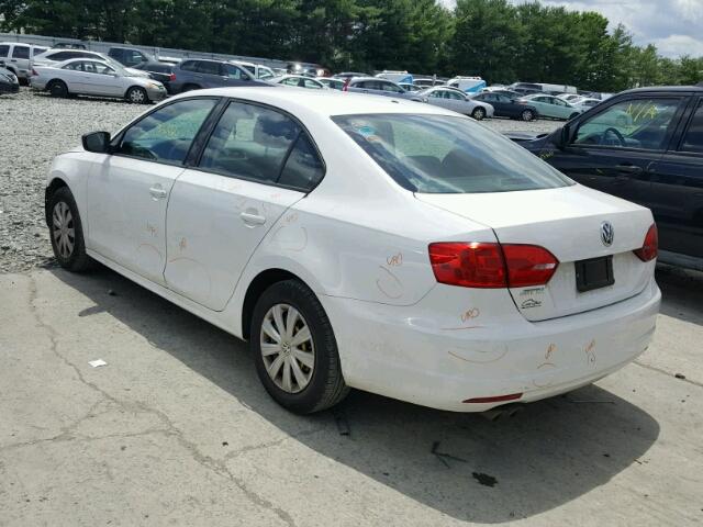 3VW2K7AJ7CM356415 - 2012 VOLKSWAGEN JETTA BASE WHITE photo 3