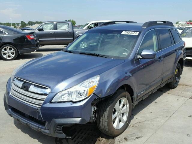 4S4BRCCC7E3252657 - 2014 SUBARU OUTBACK BLUE photo 2