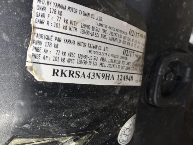 RKRSA43N9HA124948 - 2017 YAMAHA YW50 F BLACK photo 9