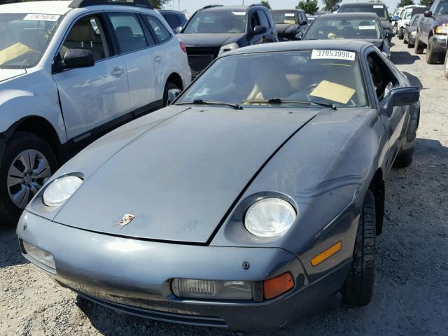 WP0JB0925HS861628 - 1987 PORSCHE 928 S BLUE photo 2