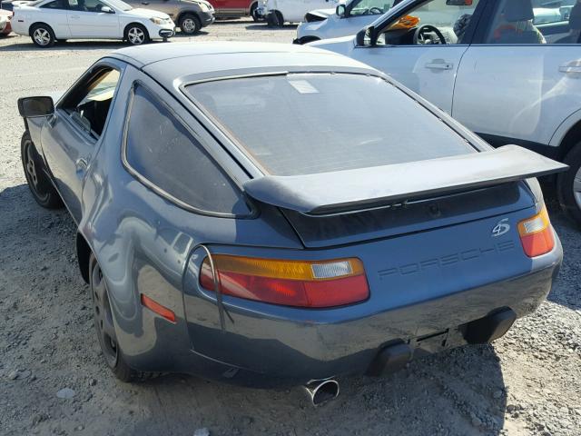 WP0JB0925HS861628 - 1987 PORSCHE 928 S BLUE photo 3