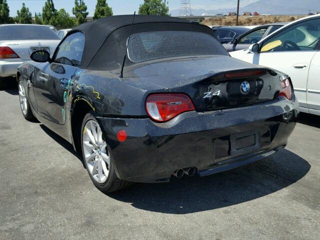 4USBU33577LW71089 - 2007 BMW Z4 BLACK photo 3