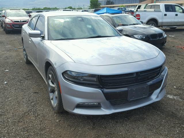 2C3CDXHG4FH875120 - 2015 DODGE CHARGER SX SILVER photo 1