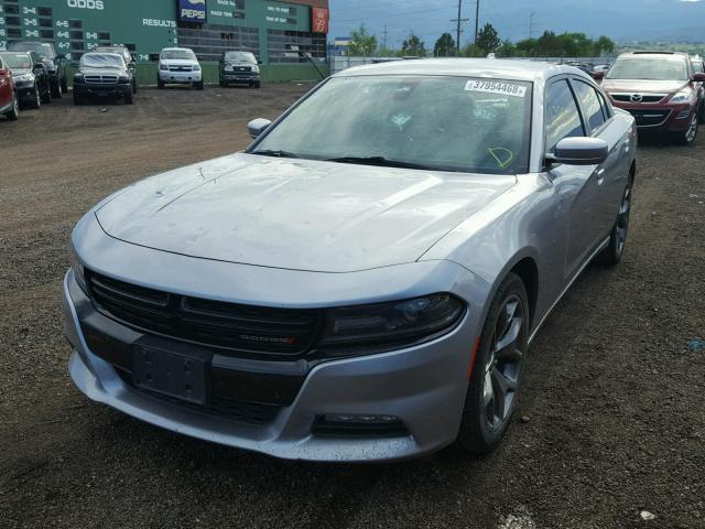 2C3CDXHG4FH875120 - 2015 DODGE CHARGER SX SILVER photo 2