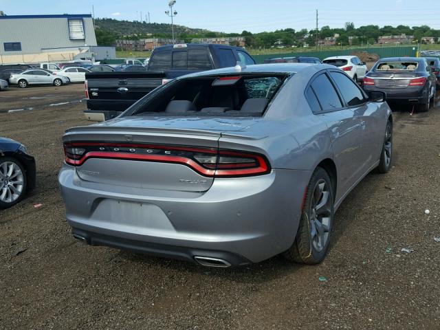 2C3CDXHG4FH875120 - 2015 DODGE CHARGER SX SILVER photo 4