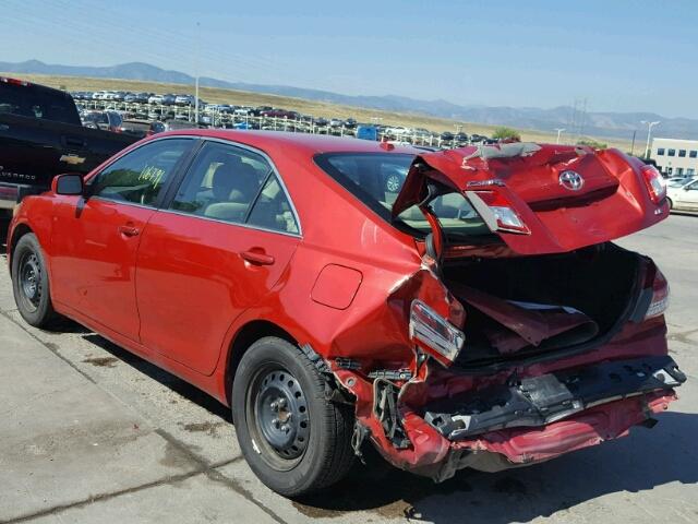 4T1BF3EK9AU041252 - 2010 TOYOTA CAMRY BASE RED photo 3