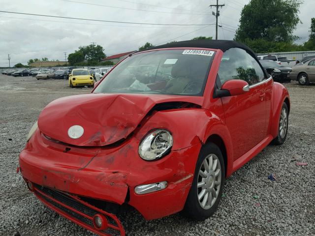 3VWCM31Y84M315930 - 2004 VOLKSWAGEN NEW BEETLE RED photo 2