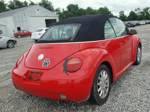 3VWCM31Y84M315930 - 2004 VOLKSWAGEN NEW BEETLE 红色 照片 4