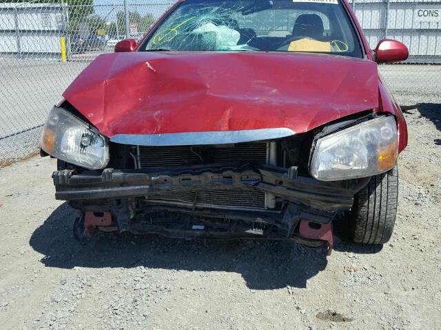 KNAFE222095668559 - 2009 KIA SPECTRA RED photo 9