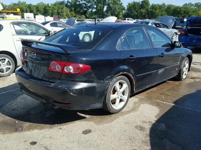 1YVHP84D745N67884 - 2004 MAZDA 6 S BLACK photo 4